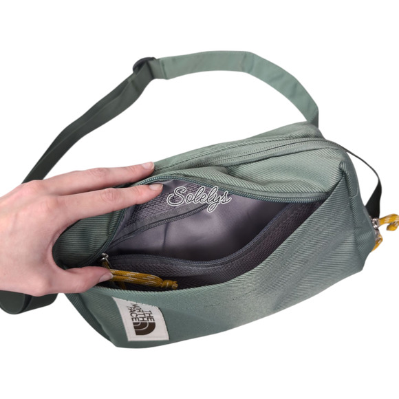 The North Face Field Bag Crossbody TNF Wreath Green Thyme Yellow RARE OG Style - Picture 6 of 13